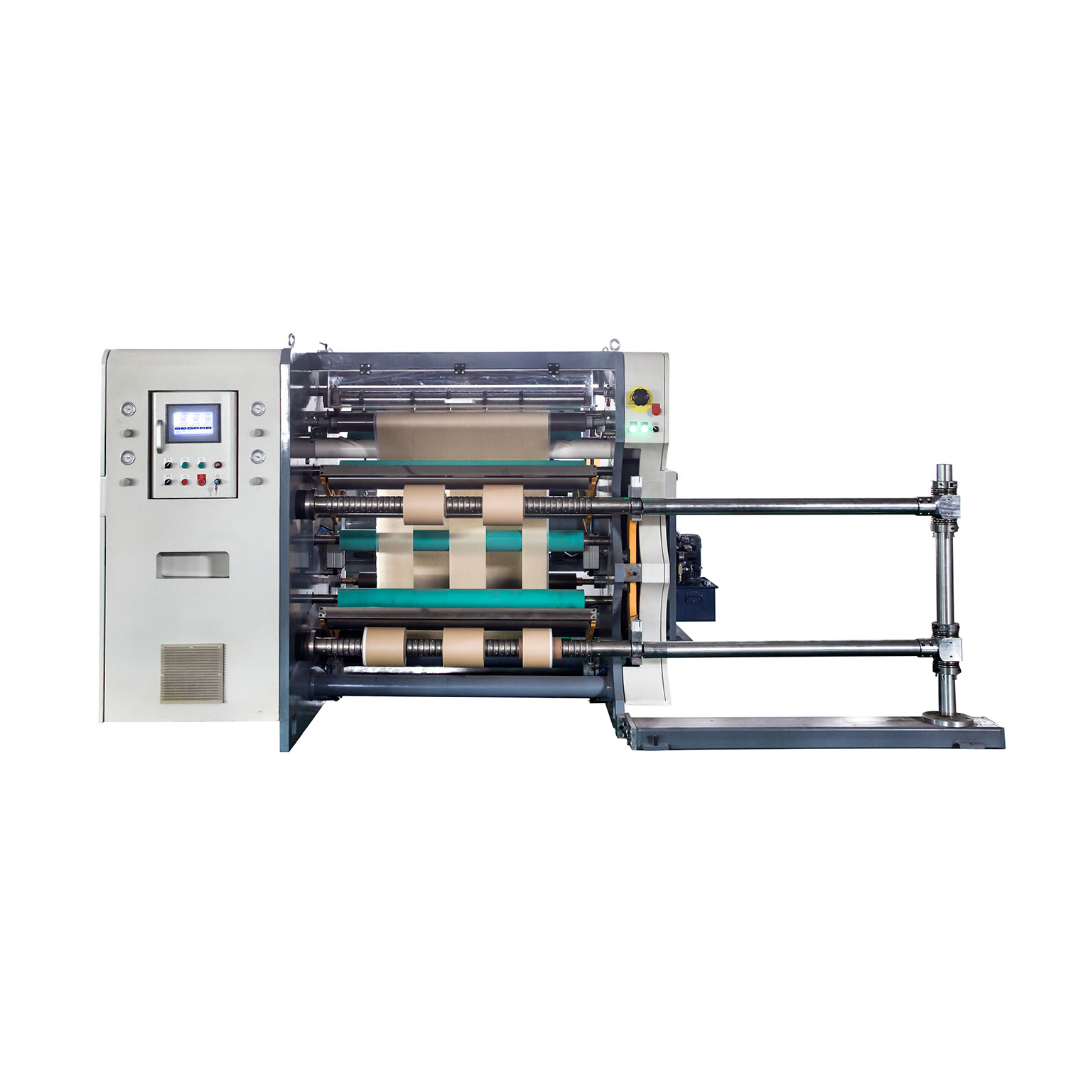 Machine de rembobinage de découpeuse de papier d'aluminium de film bopp de papier couché à grande vitesse de largeur 1300 personnalisée en gros