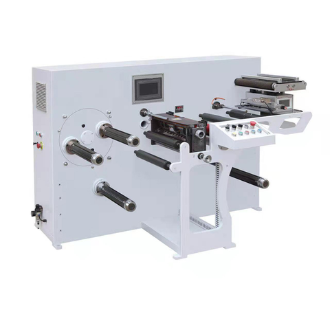 Machine de rembobinage de découpeuse de papier imprimé de Film d'étiquette adhésive à grande vitesse de largeur de 350 à prix compétitif avec PLC