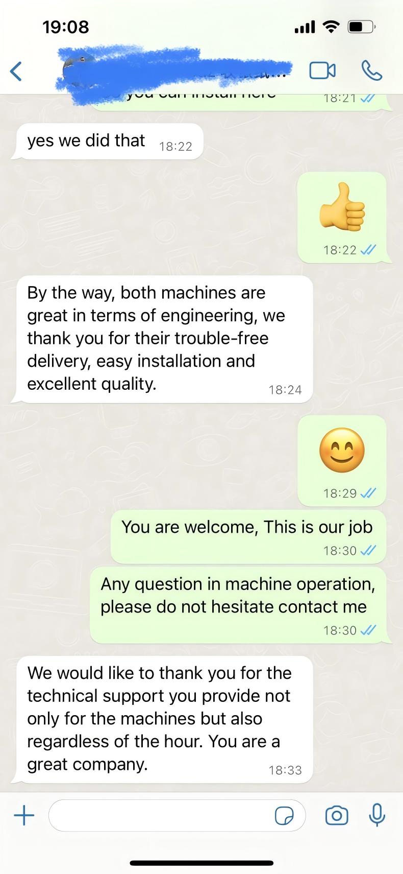 Commentaires des clients sur la machine d'impression flexo en ligne