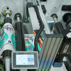 Machine d'impression flexo de pompe &agrave; encre en ligne avec unit&eacute; de coupe et de tranche rotative